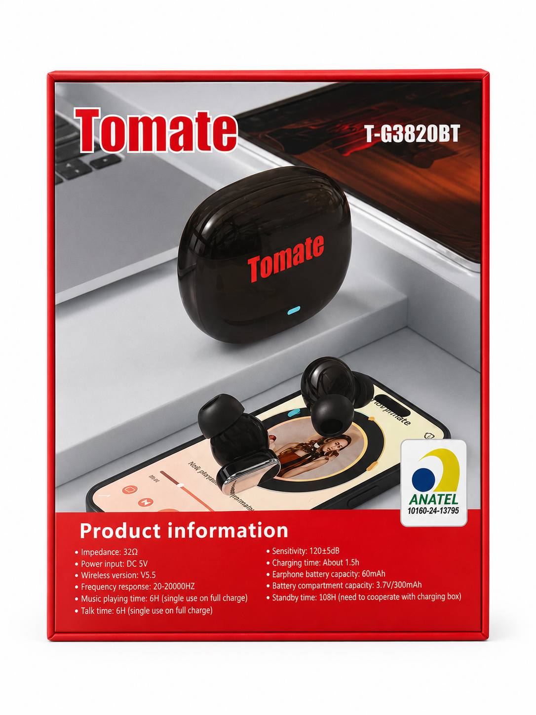 Auriculares Inalámbricos Tomate T-G3820BT