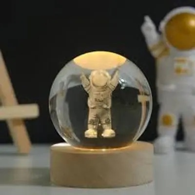 Lámpara Esfera de Cristal con Motivos