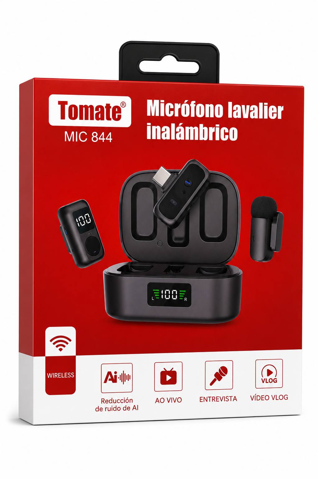 Micrófono Lavalier Inalámbrico Tomate MIC844