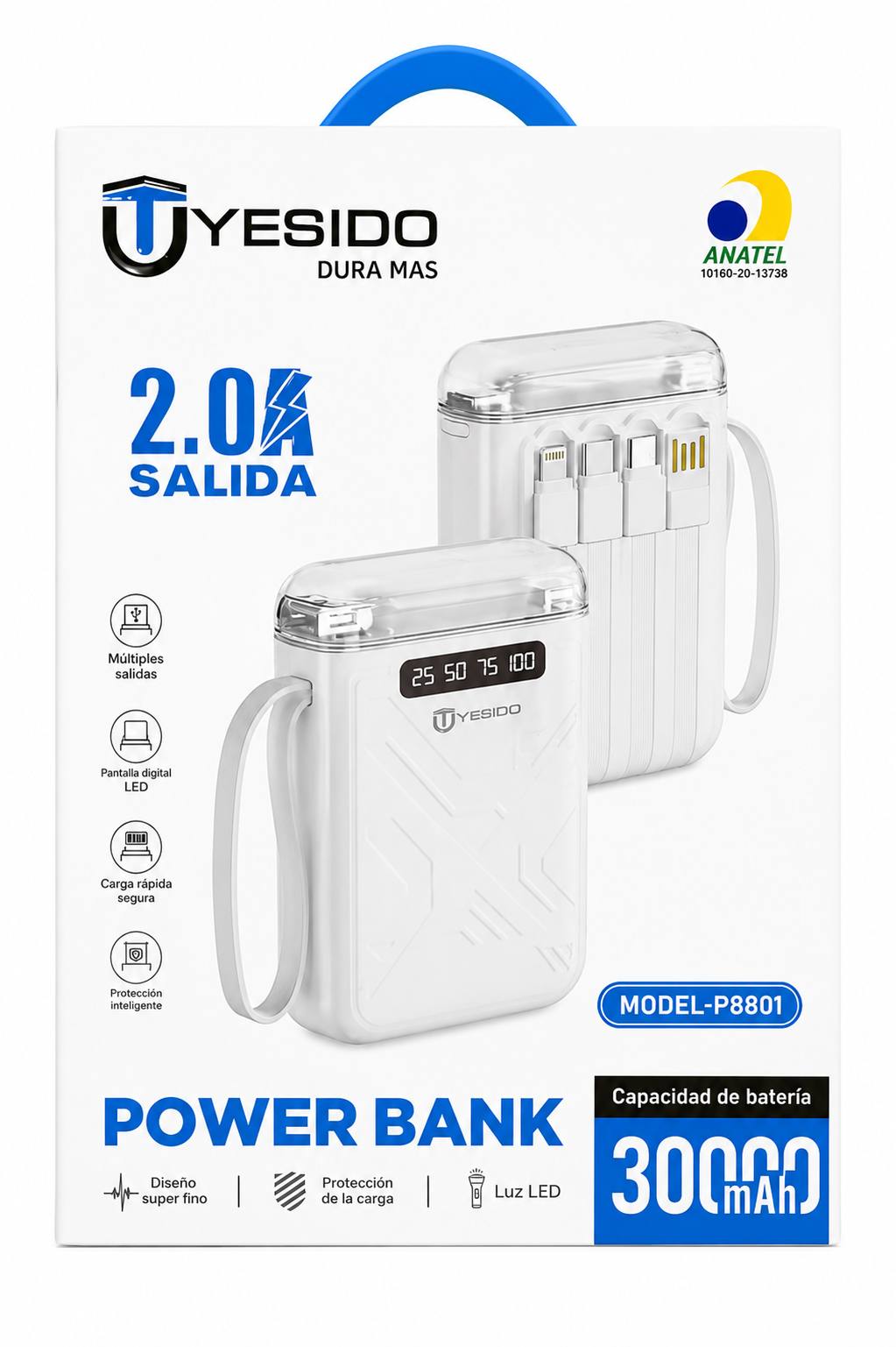 Power Bank Yesido 30.000 mAh