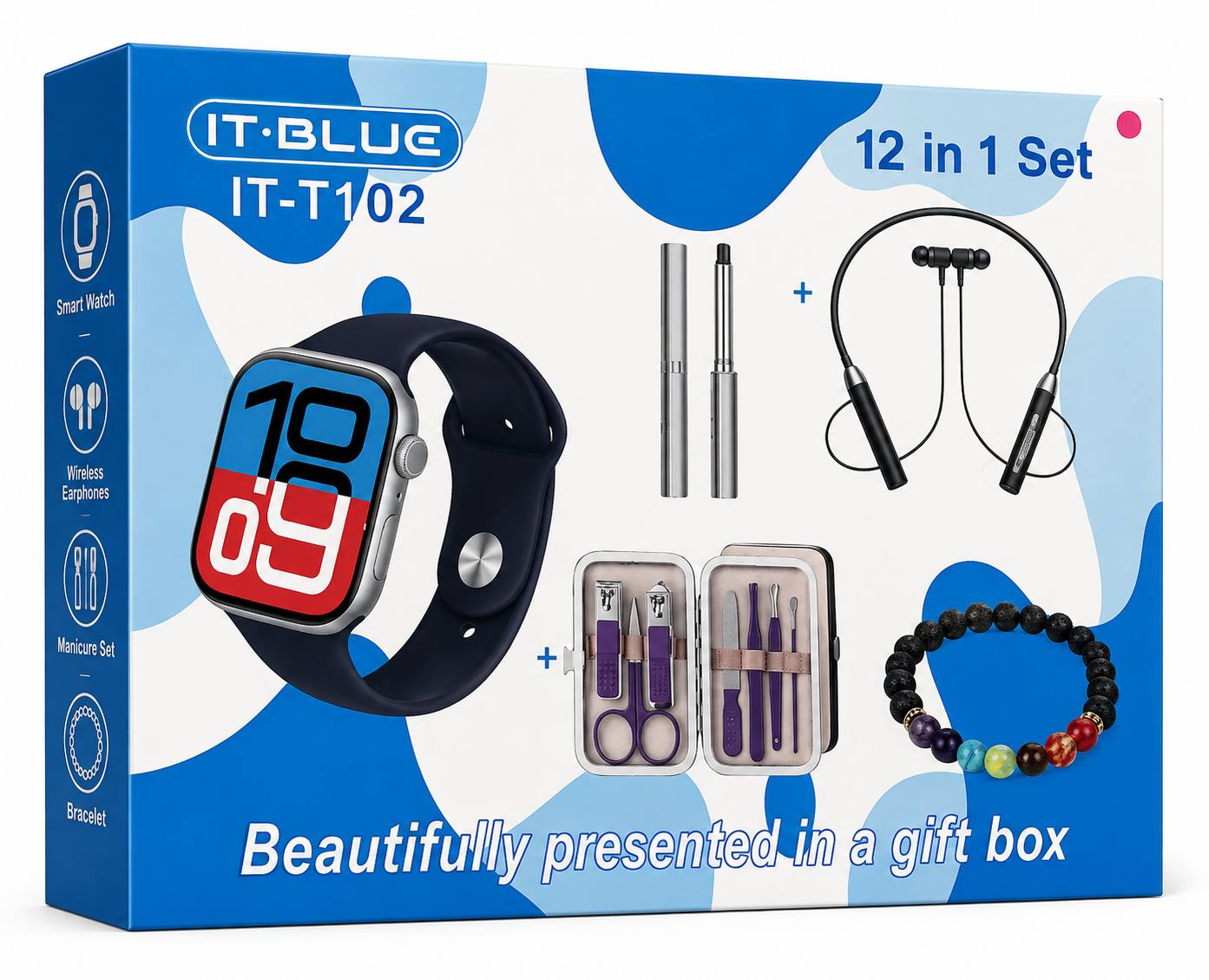 Set Reloj Digital + Auriculares + Set Manicura
