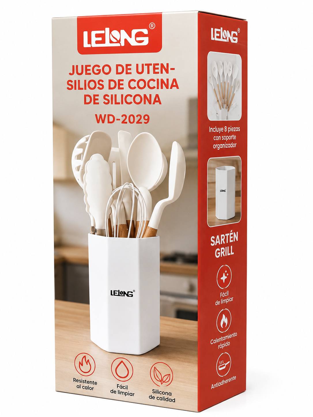 Juego de Utensilios de Cocina de Silicona